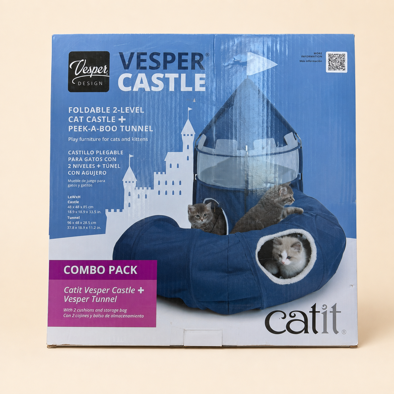 Castillo y túnel para gatos Catit