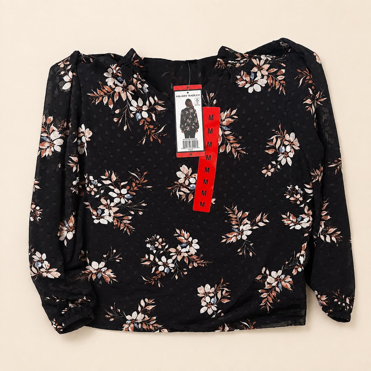 Blusa floral negra