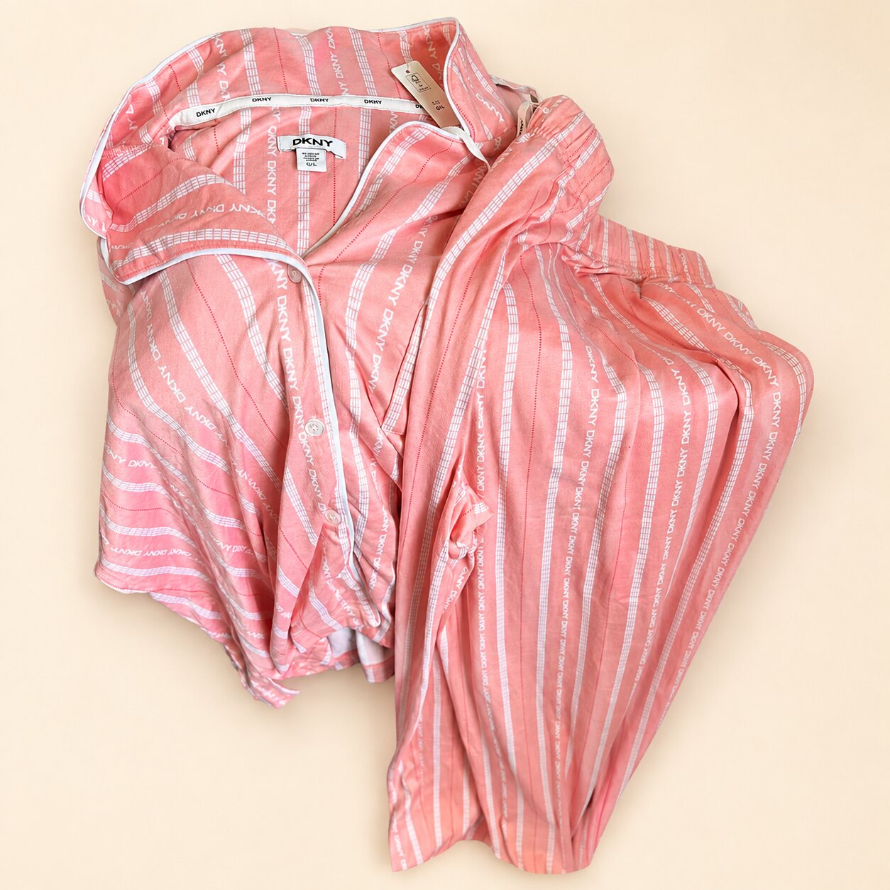 Pijama rosa de rayas